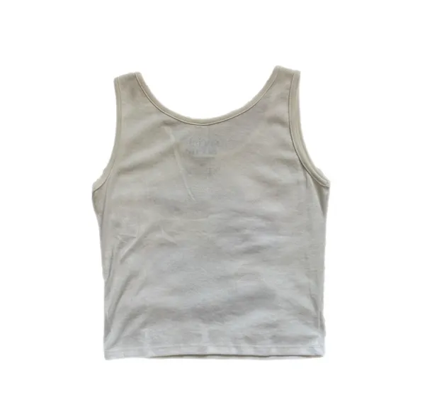 M Social Scene Brandy Melville Cream Beige Tank Top Navy Car Graphic Juniors Women’s Summer - Image 3