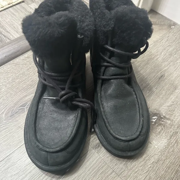 UGG Black Fur Boots - Image 8