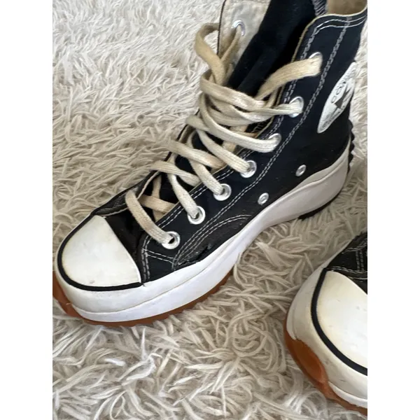 Converse Run Star Hike High‎ Top Platform Sneakers Black White 5Mens Womens 6.5 - Image 8