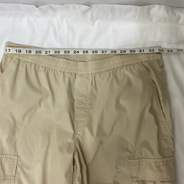 Uniqlo,Women’s ,Cream, Long, Cargo Pants With Elastic Ankle.Size-Large. - Image 3