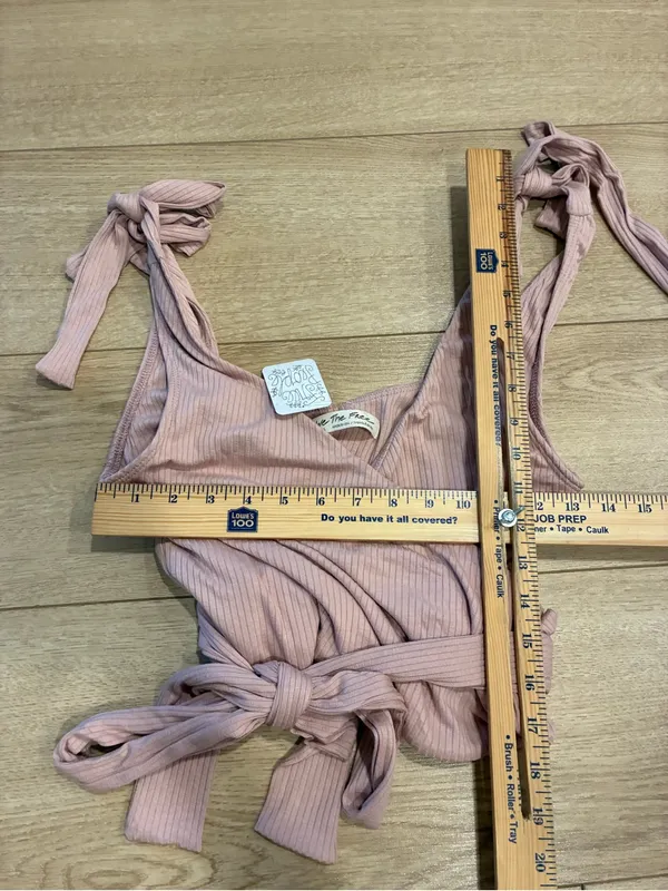NWT Free People Women’s Liz Wrap Tank Top Pink Mauve Size S - Image 4