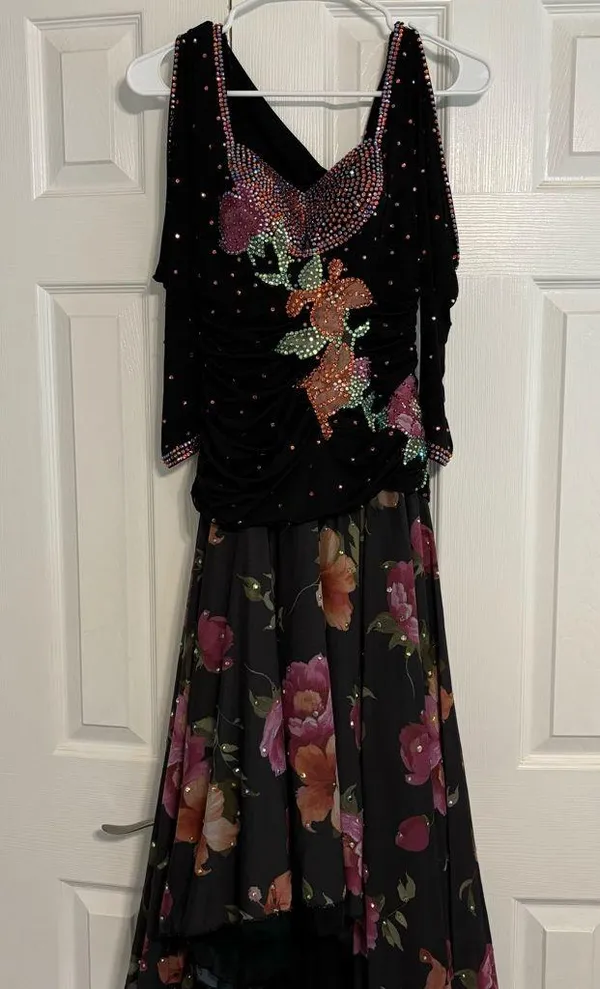 Vintage Fancy Fashions Inc Floral Sequin Dress - Image 2