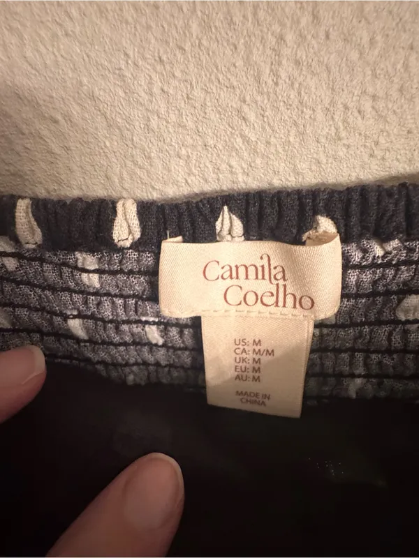 CAMILA‎ COELHO Polka Dot Puff Sleeve Dress - Image 3