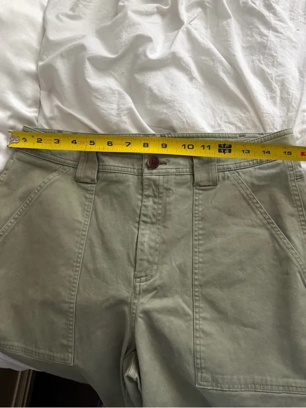 Brooks Brothers Women’s Cargo Cropped Wide Leg Pants in Khaki Green Size 8 - Image 6