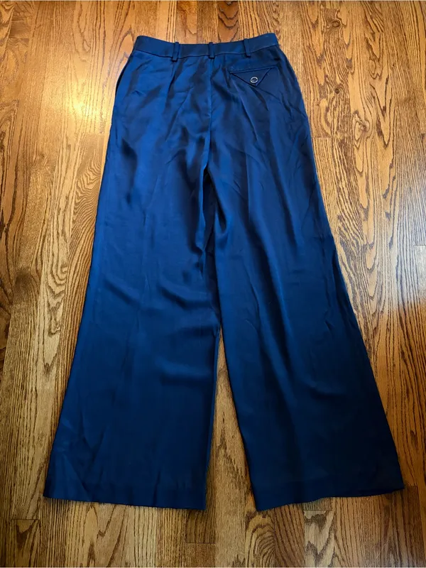 Ramy Brook Russell Wide Leg Tailored Pants Trousers – Navy – Size 4 NWT - Image 4