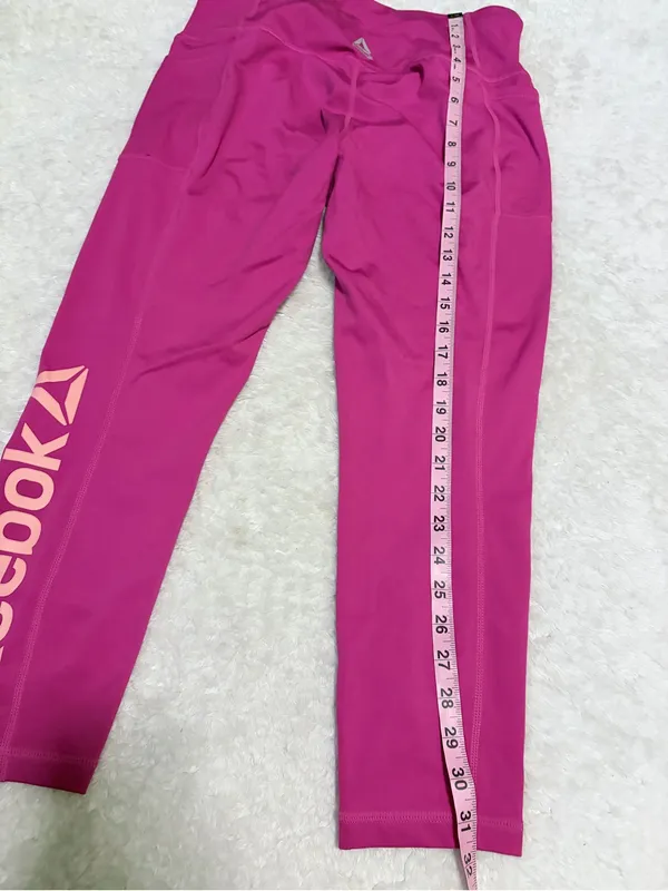 Reebok medium Women's Berry Magenta High-Waisted Athletic Leggings - Image 7