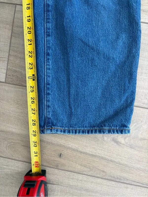 Levi’s ‘94 Baggy Mid Rise Wide Leg Medium Wash Blue Denim Casual Jeans 27 - Image 9