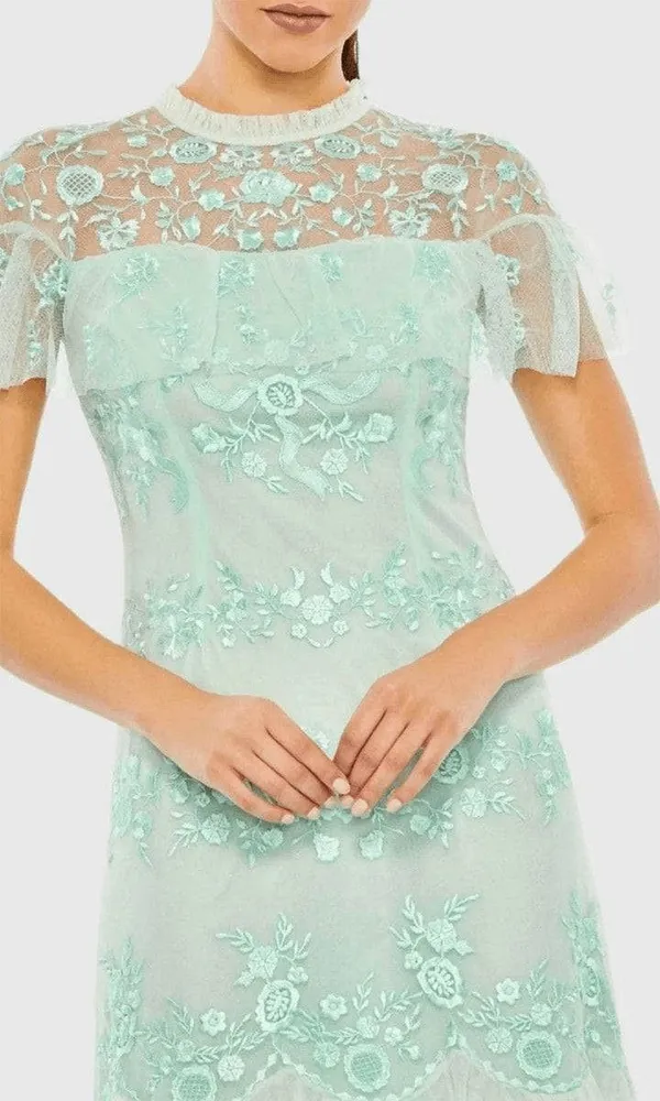 Mac Duggal  Embroidered Ruffled Cap Sleeve size 8. $298 - Image 3