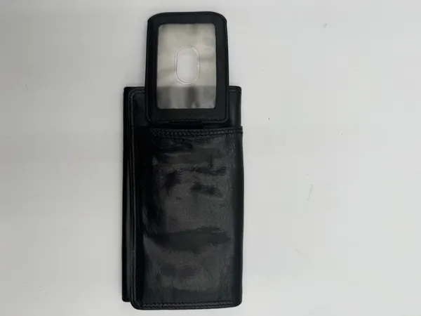 Vintage Rolfs Genuine Leather Checkbook Wallet Black Trifold Organizer USA - Image 3