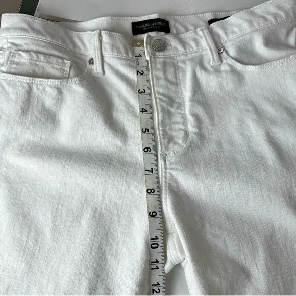 Banana Republic Premium Denim White Skinny Jeans Size 30 Ankle - Image 7