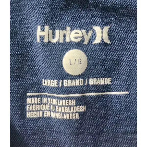 Hurley T-Shirt Logo Graphic‎ Crew Neck Short Sleeve Casual Top Large - Image 2