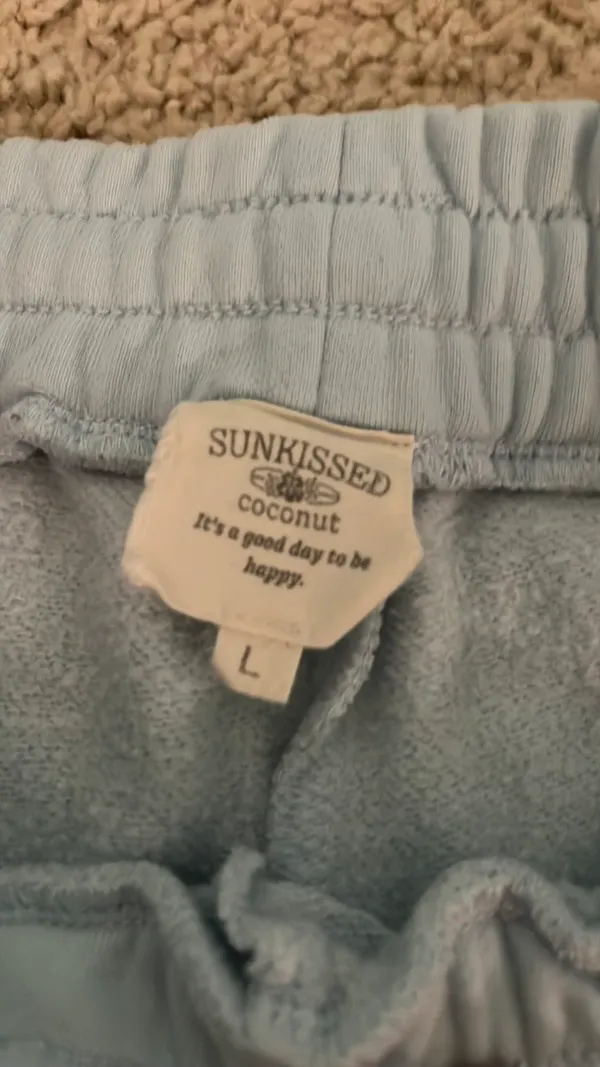 Blue sun-kissed coconut sweatpants short women’s L - Image 3