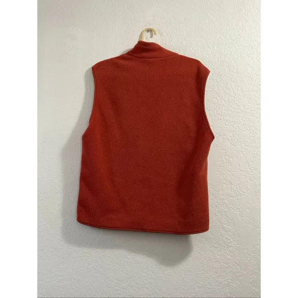 Patagonia Synchilla Vest jacket Mens L Orange Fleece Full Zip Outdoor - Image 3
