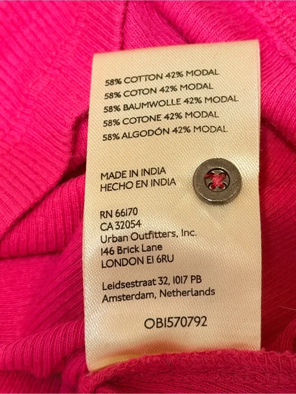 Pilcro baby polo Tee, short sleeve, ribbed, fuchsia pink, sz XS - Image 9