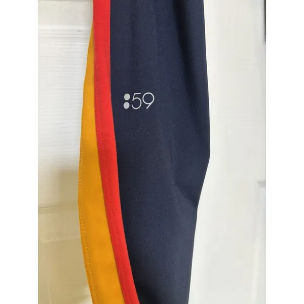 Splits59 Aerial Double Stripe Orange/Red High Rise Leggings XS Workout Yoga - Image 4