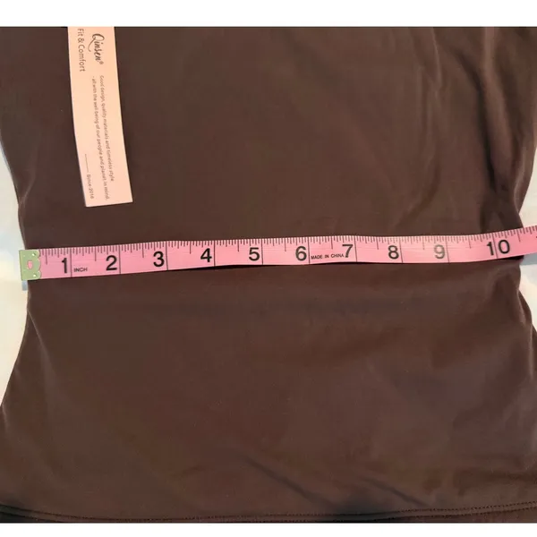 Qinsen Womens Halter Neck Camisole Top Brown Stretch Square Neck XS NWT - Image 7