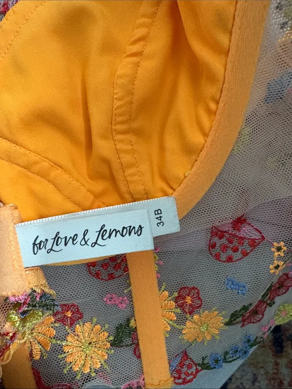 For Love And Lemons meadows floral bustier bra corset top 34B - Image 10
