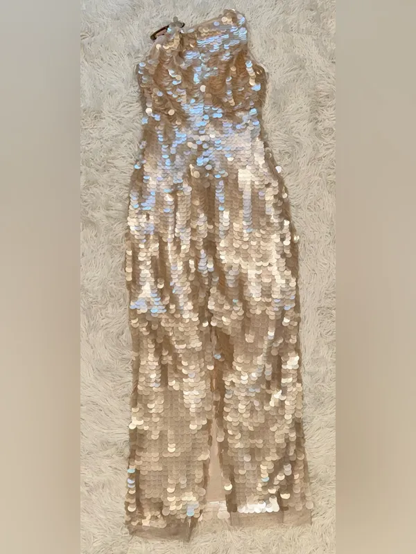 NEW Donna Karan New York Paillette Sequin Column sz 2 - Image 10