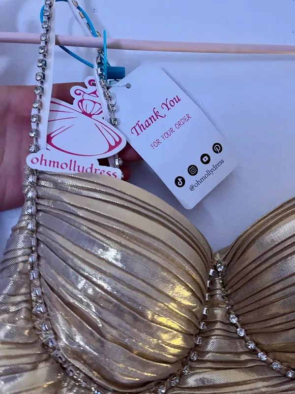 Oh Molly prom dress Gold - Image 3