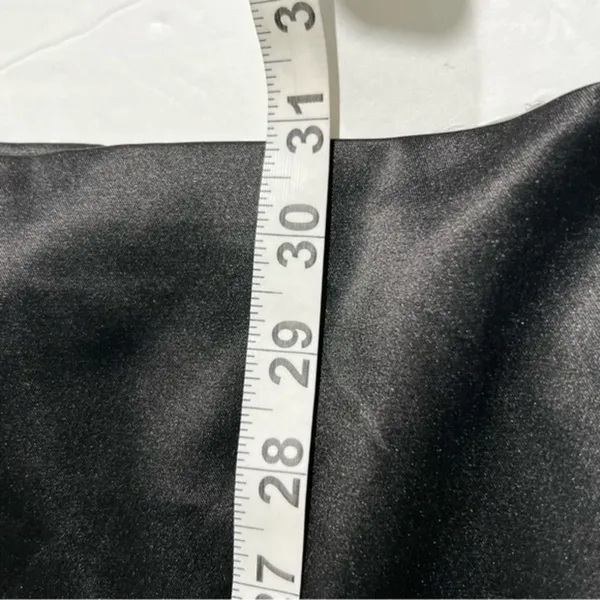 White House Black Market Black Satin Strapless Pleated Mini Dress Size 2 - Image 8