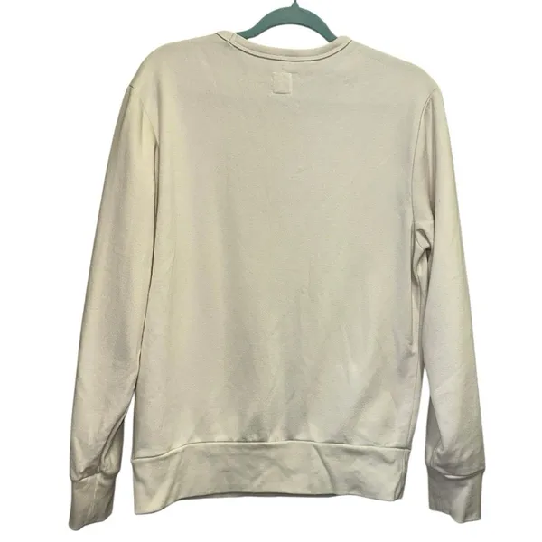 Gap Logo Sweatshirt Small Stone‎ Cream Crewneck Graphic Pullover Athleisure - Image 2