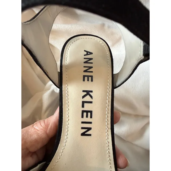 Anne Klein Lalima Platform Sandals Women Size 9 Black Peep Toe Ankle Strap - Image 6