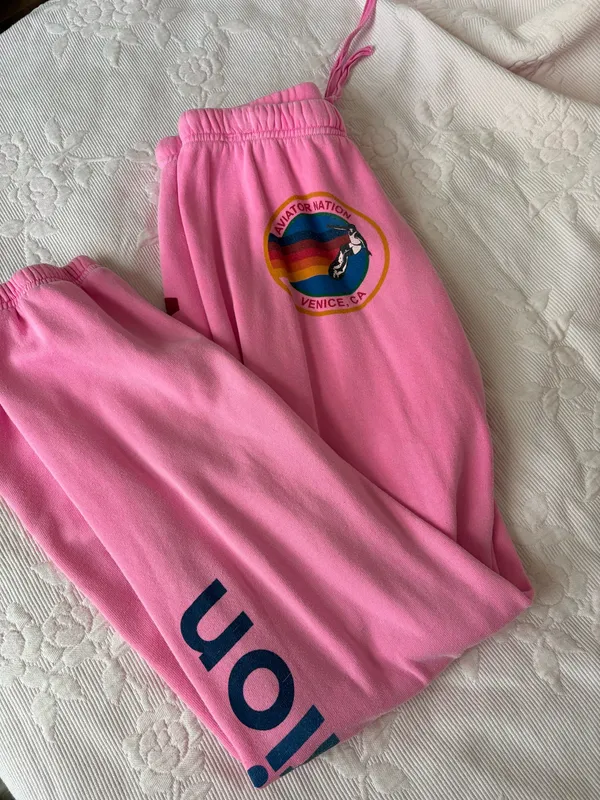 Pink Aviator Nation Sweatpants - Image 5