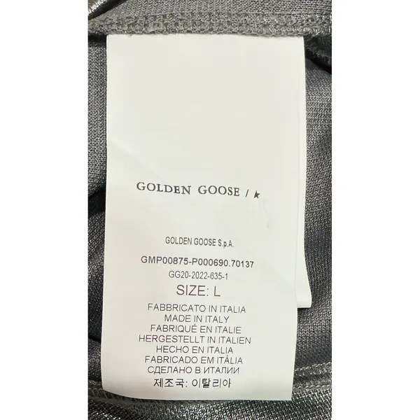 Golden Goose Star Logo Textured Metallic Track Jacket Size L Made Italy Rare - Image 4