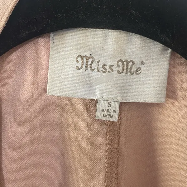 Miss Me Jacket Women Small Beige Crop Faux Suede Criss Cross Lace Up Fairygoth - Image 5