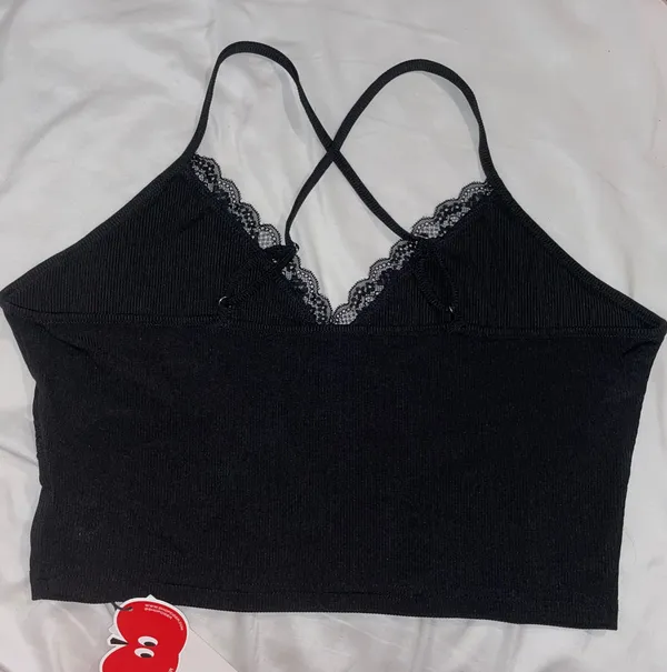 Cider Solid Lace Trim Cami Top - Image 5