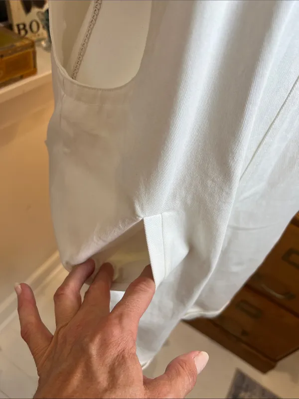 White shorts overalls with Buckle Straps size medium. - Image 4