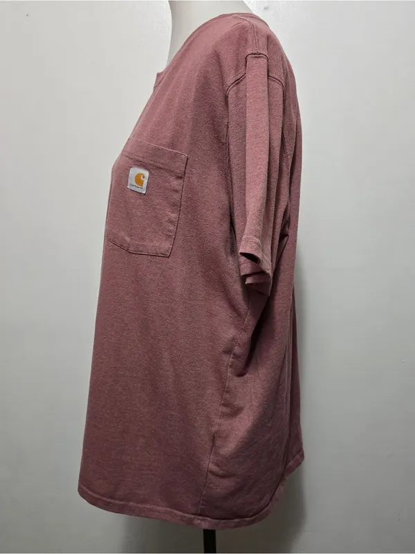 Carhartt Women’s Raisin Heather Pocket T Shirt 103067 V09 Workwear Large - Image 3