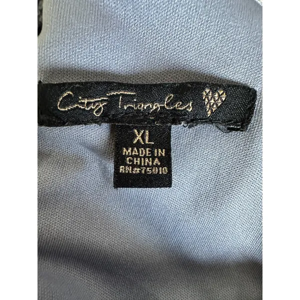 City Triangles XL Blue Lace Overlay Fit & Flare Dress‎ Crochet Boho Cottagecore - Image 2