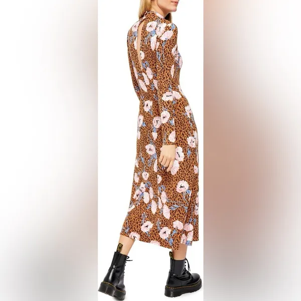 Free People Retro Romance Mixed Print Long Sleeve Dress - Image 7