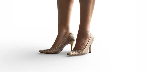 Nina Gold Mesh Heels Pumps Pointed Toe Elegant Evening Wedding Shoes Women’s - Image 3