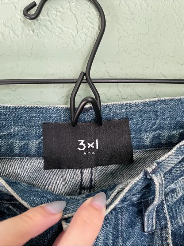 3x1 Joy Snap Away Jean Size 26 Riva Medium Wash Button Snaps Wide Leg - Image 3
