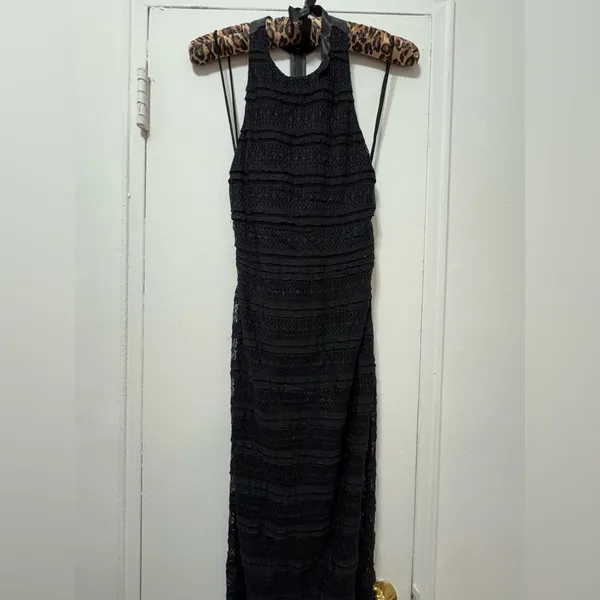 Alice + Olivia Lace Black Maxi Dress Size 0 - Image 5