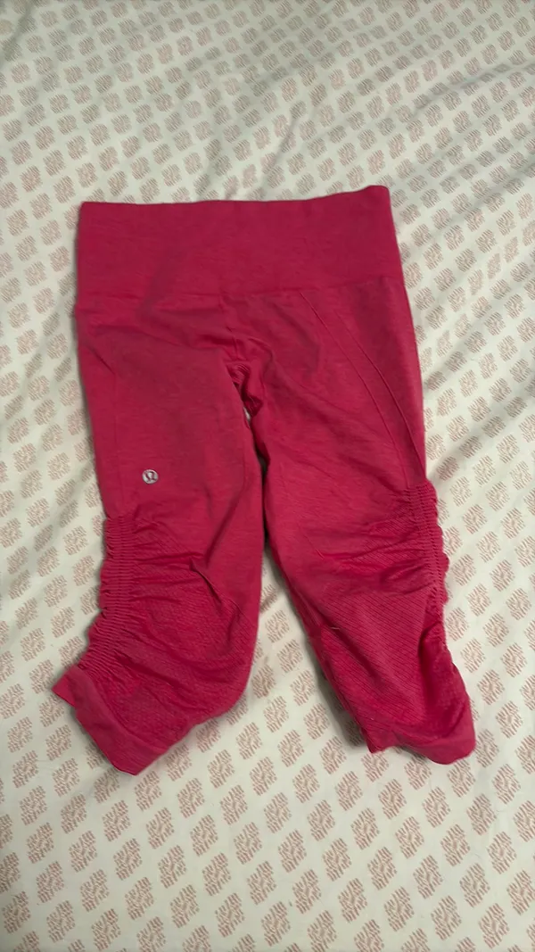 Hot Pink Lululemon Capri Leggings  - Image 6