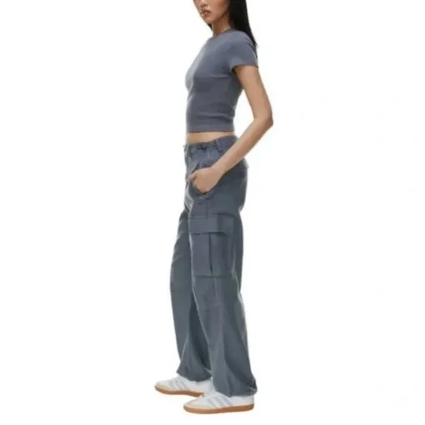 Aritzia TNA Supply Cargo Gray Cotton Pants Size‎ 8 - Image 13