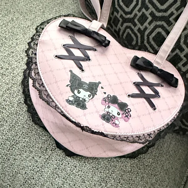Universe Sanrio My Melody X Kuromi Lolita Figural Heart Bag - Image 5