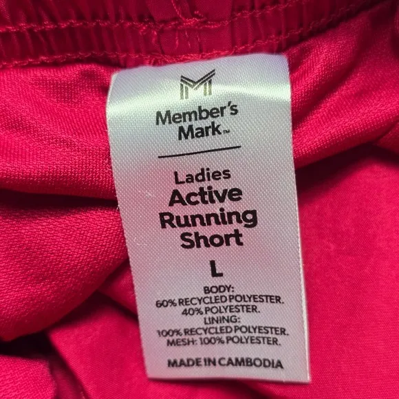 Members Mark‎ Pink Pull On Athletic Sports Active Running Shorts L Large - Image 8