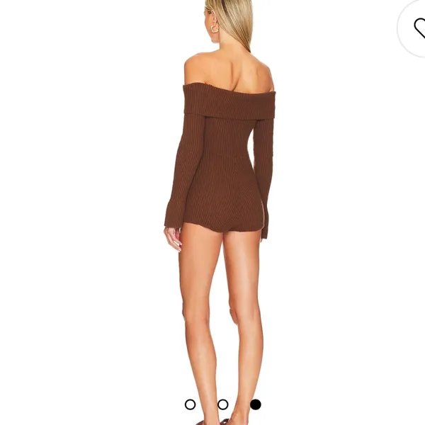 Revolve all the ways Kalina long sleeve off shoulder romper size small - Image 4