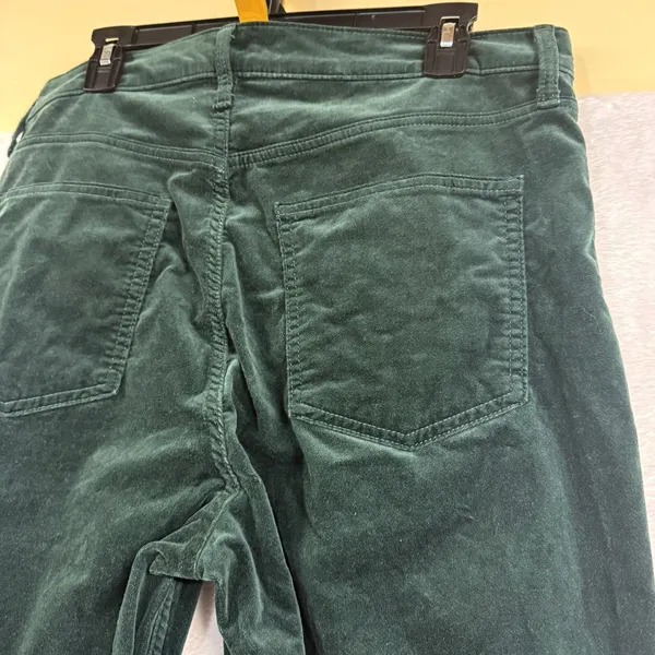 GAP 14 34X32 Tall 90s Straight High Rise Corduroy Pants Essex Green Retro Preppy - Image 4