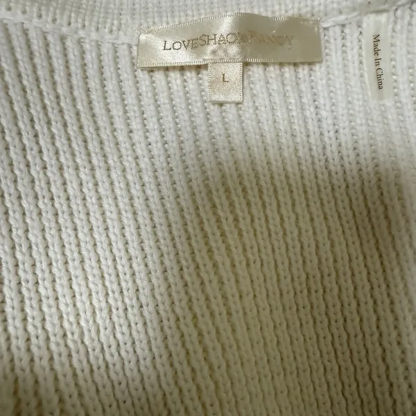 LoveShackFancy‎ Indiana Mini Dress Womens Large Tennis White Embroidered Knit - Image 8