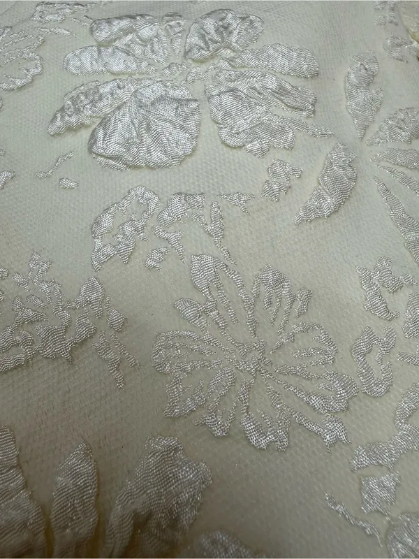 Textured Floral Jacquard Fabric Classic Waist-Cinching Vest Coa size XL - Image 10