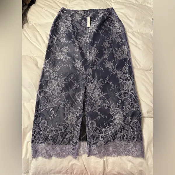 Johanna Beck Silk and Lace Maxi Skirt - NWT - Size 12 - Image 2