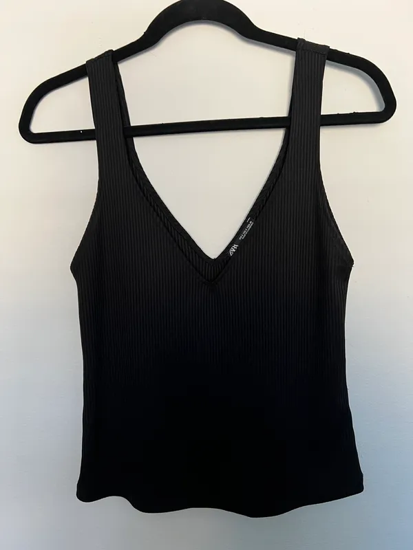 ZARA Cropped Black Top - Image 2