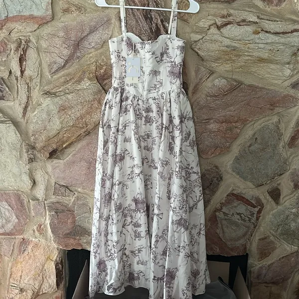 Commense Toile Print Corset Dress size xs - Image 6