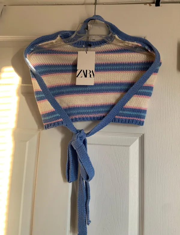 Striped Halter Crop Top - Image 4