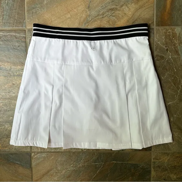 Daily Sports Pescara Side Zip Golf Skort Women’s Size 12 White - Image 4